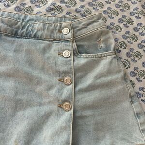Zara denim mini skort